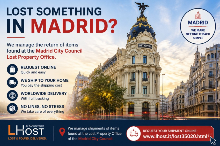 Vous avez perdu un objet à Madrid ? LHost peut vous le renvoyer directement chez vous